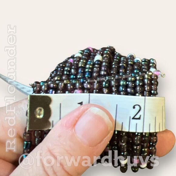 Bundle Sale 3 for $15 | Extra Wide 15-Strand Beaded Cuff Bracelet - Picture 6 of 7